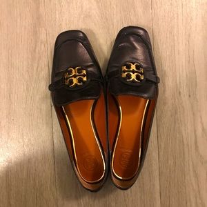 Tory Burch Black Leather Loafers